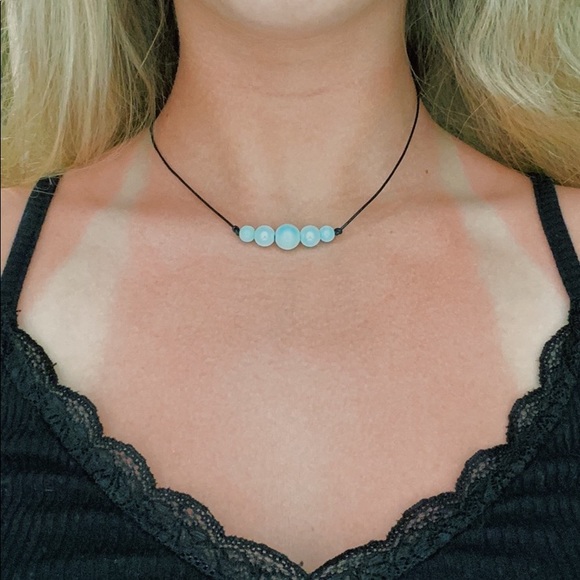 Brandy Melville Jewelry - Turquoise pearl vsco necklace
